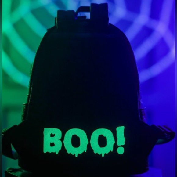 Loungefly Disney Mickey Mouse Spider Glow-in-Dark Backpack - Picture 4 of 13